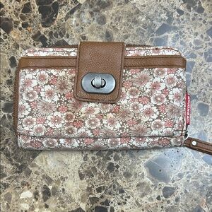 UNIONBAY Floral Clutch - Brown and Pink